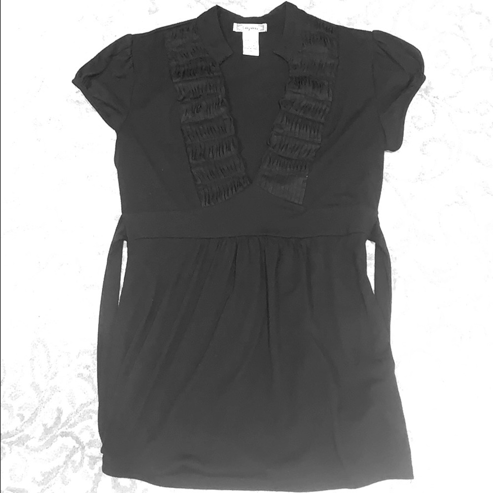 Black tie low v neck too